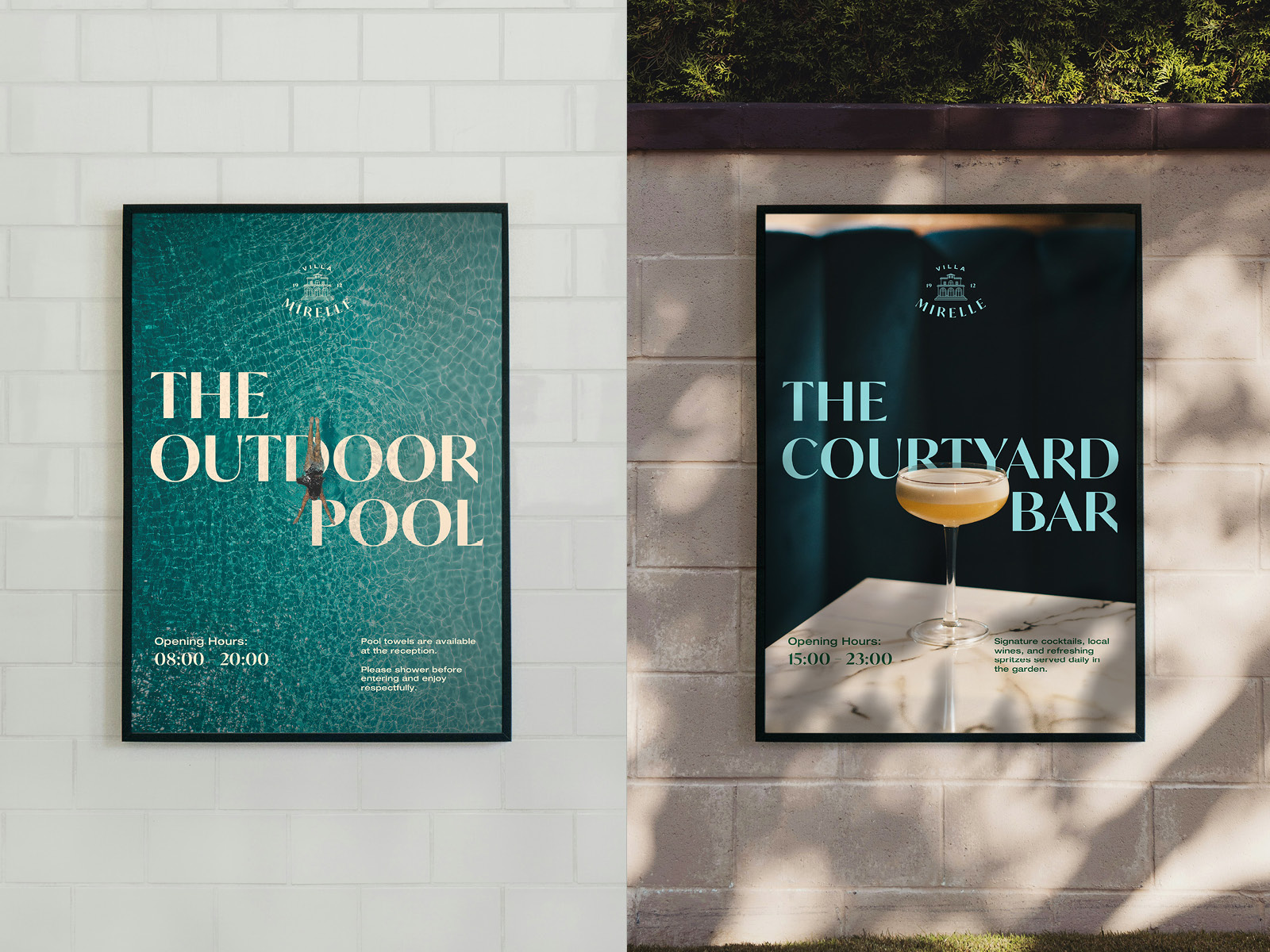 Villa Mirelle branding preview